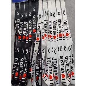 Set of 12 I Love Jesus School Office ID Lanyard Key Chain/Baptism Gift/Church Gift/Party Favor/Religious Gift