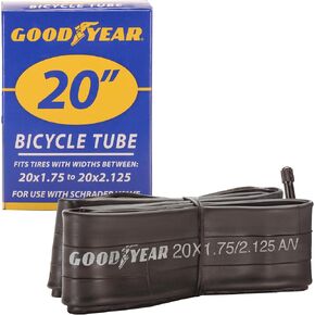 Goodyear Bicycle Tube, 20 X 1.75/2.125 | 20-inch Bike Tube with Butyl Rubber | Dependable Mountain Bike Tubes for Premium Cycling | 20 X 1.75/2.125