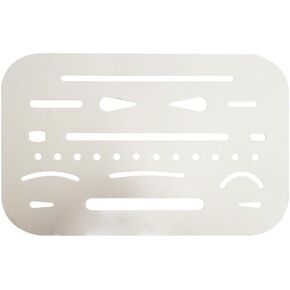 Silver Eraser Shield Eraser Template Drafting Metal Erasing Shield Stainless Steel for Drawing Drafting Tool Artists Drafting Tools and Kits
