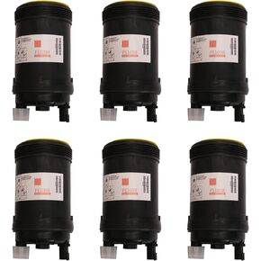 (Pack of 6) FS1098 Fuel Filter/Water Separator with PCV Valve, Fits for Cummins B6.7 ISB6.7/QSB6.7 ISL8.9 L9 Series Diesel Engines, Fits for W100CFI W120CFI W130CFI#OE FS1098 5319680 5308722 FH2146