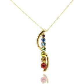 Chakra Healing Necklace Jewelry for Women with Crystal, 7 Chakra Alignment for Activated Healing Spiritual, Journey Necklace