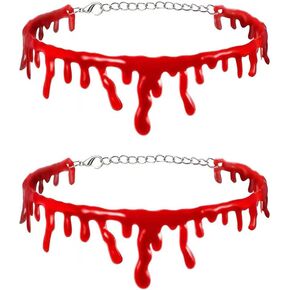 Guqqeuc Halloween Vampire Choker Necklace Dripping Blood Chokers for Halloween Costumes Decorations for Women Halloween Cosplay Party Favors