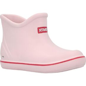 Xtratuf TUFS Big Kids Ankle Deck Boot, Bubble Gum, Size 5(M)