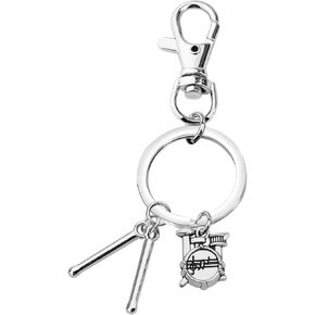 SEIRAA Drum Gift for Percussionist Music Teacher Drumstick and Drumkit Charms Percussionist Gift Clasps for Jewelry
