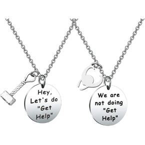 TIIMG Friendship Jewelry Gift for Friend Hey Let’s Do Get Help Gift for Friend