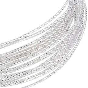 BENECREAT 20 Gauge 20Ft Textured Copper Jewelry Wire, Silver Brass Wire Tarnish Resistant Beading Wire for Jewelry Making Supplies and Crafting