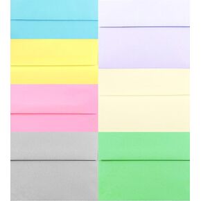 Pastel Color Selection 100 Boxed A6 Envelopes for 4 X 6 Cards Invitations Announcements from The Envelope Gallery in Kuwait