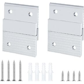 Z Clip Mirror Hanging Hardware, 2 Pairs Heavy Duty Mirror Wall Mounting Brackets French Cleat Picture Hanger Kit Aluminum Hanger Supports for Wall Shelf Artwork Frame