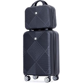 Luggage 4 Piece Set, Hardshell ABS Suitcase Set with Double Spinner Wheels, Lightweight Durable Large Luggage set, Carry On and Checked Travel Luggage, Pink in Saudi Arabia