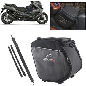 For BMW Aprilia Yamaha Honda KYMCO SYM Scooter Tank Shoulder Saddlebag Storage Bag Rider Luggage Glove Helmet Toolbag (Large)
