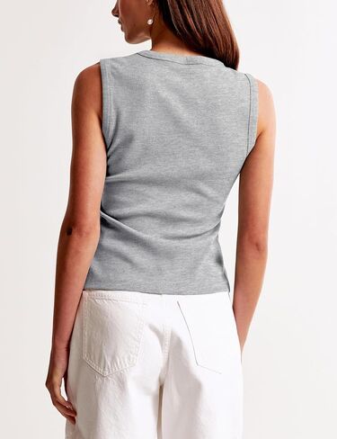 BAIGRAM Women Button Down Fitted Ribbed Tank Tops Cute Summer Sleeveless Vest Tops Going Out Y2K Trendy in Kuwait