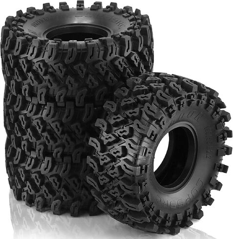 4PCS 2.2" RC Crawler Tires 136mm Mud Slingers Tires Super Grip Soft Tyre Fit for 1/10 RC Crawler Car Truck Axial Traxxas TRX4 SCX10 SCX10 II 90046 90047 RC 4WD D90 in Kuwait