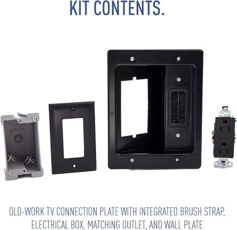 Legrand-On-Q HT2102WHV1 Flat Panel TV Connection Kit, White in Kuwait