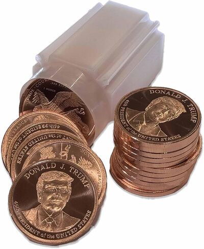 Full tube of 20 x 1 oz copper Trump Freedom eagle in Saudi Arabia