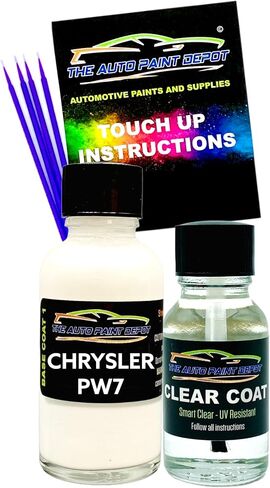 Auto Paint Depot Touch Up Paint for Chrysler, Jeep, Dodge Aspen,Dakota,Durango,Ram Series,Ram Truck-Bright White PW7 (All Years, All Models) One Ounce with Clear Coat in Saudi Arabia