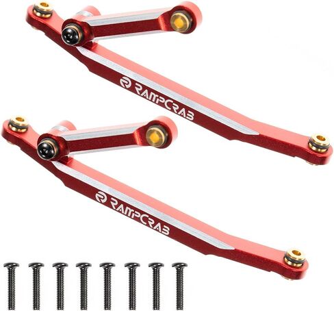وصلات توجيه RampCrab Alu 7075 لـ FCX24، مجموعتان، مجموعة روابط ربط قضيب التوجيه لـ FMS FCX24، مناسبة لسيارة زاحفة 1/24 RC FCX24 Power Wagon Butcher، Max Smasher Big Foot Monster، K5 Blazer in Kuwait