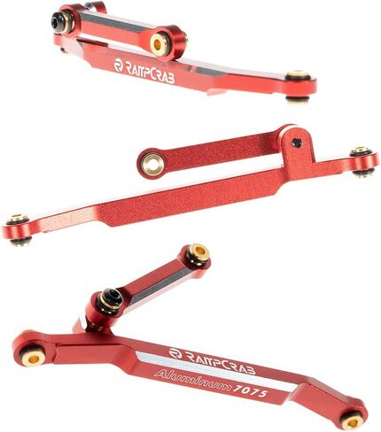 وصلات توجيه RampCrab Alu 7075 لـ FCX24، مجموعتان، مجموعة روابط ربط قضيب التوجيه لـ FMS FCX24، مناسبة لسيارة زاحفة 1/24 RC FCX24 Power Wagon Butcher، Max Smasher Big Foot Monster، K5 Blazer in Kuwait