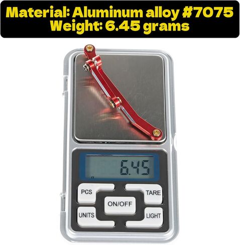 وصلات توجيه RampCrab Alu 7075 لـ FCX24، مجموعتان، مجموعة روابط ربط قضيب التوجيه لـ FMS FCX24، مناسبة لسيارة زاحفة 1/24 RC FCX24 Power Wagon Butcher، Max Smasher Big Foot Monster، K5 Blazer in Kuwait