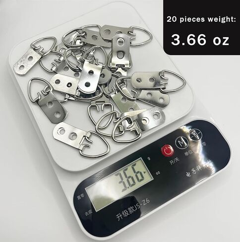 20 Pcs Small D-Ring Tie Down, Tie Down Anchors with Screws, Picture Hooks Single Hole D Ring Hooks for Hanging Pictures, Photo Frames, Paintings, Artworks, Christmas Accessories in Saudi Arabia