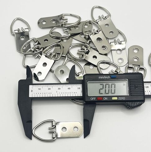 20 Pcs Small D-Ring Tie Down, Tie Down Anchors with Screws, Picture Hooks Single Hole D Ring Hooks for Hanging Pictures, Photo Frames, Paintings, Artworks, Christmas Accessories in Saudi Arabia