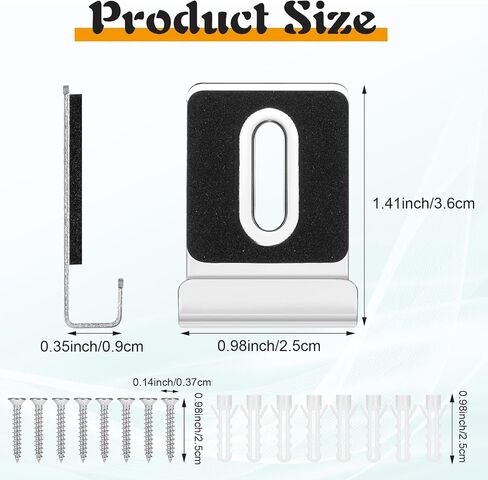 8 Pcs Metal Mirror Holder Wide Channel Mirror Hanger Large Retainer Clip with Screw Heavy Duty Mirror Hanger Hardware Wall Mounting Bracket for Picture Frameless Billboard Display in Saudi Arabia