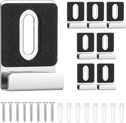 8 Pcs Metal Mirror Holder Wide Channel Mirror Hanger Large Retainer Clip with Screw Heavy Duty Mirror Hanger Hardware Wall Mounting Bracket for Picture Frameless Billboard Display in Saudi Arabia
