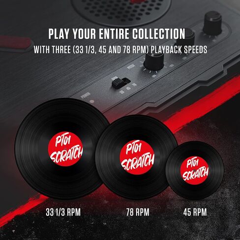 Numark PT01USB | Portable Vinyl-Archiving Turntable for 33 1/3, 45, & 78 RPM Records in Saudi Arabia