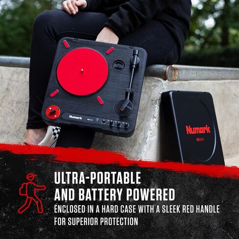 Numark PT01USB | Portable Vinyl-Archiving Turntable for 33 1/3, 45, & 78 RPM Records in Saudi Arabia
