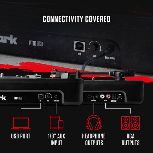 Numark PT01USB | أسطوانة دوارة محمولة من الفينيل لسرعة 33 1/3 و45 و78 دورة في الدقيقة in Kuwait