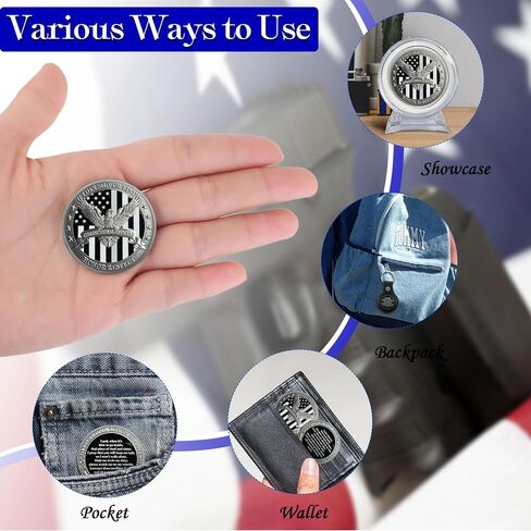 Thin Silver Line Challenge Coin Correctional Officer Eagle and Prayer Police Coin Thank You for Your Service Law Enforcement Tribute in Kuwait