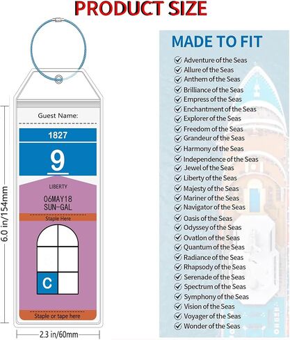 5 Pack Cruise Luggage Tags for Royal Caribbean & Celebrity Cruise Essentials in 2024-2025 (5) in Saudi Arabia