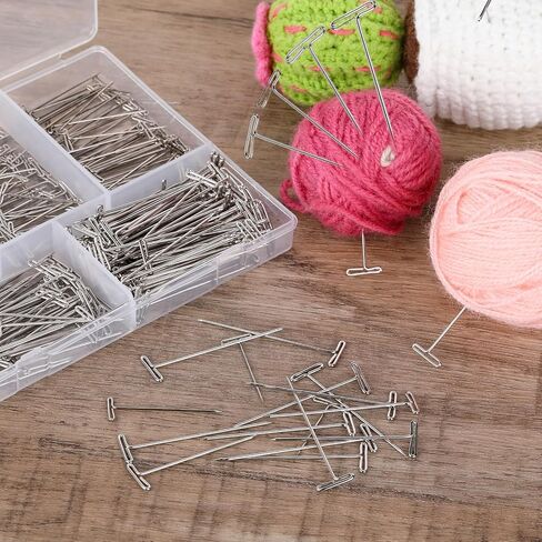 300 Pcs Wig Pins, 5 Various Sizes T-Pins, 2 Inch, 1.7 Inch, 1.4 Inch, 1.2 Inch, 1 Inch, Wig Pins for Mannequin Head, Wig T Pins for Blocking Modelling, Crochet, Wig Making, Sewing Jewelry in Saudi Arabia