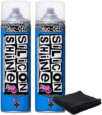 Muc Off Silicon Shine, 500 Milliliters - Highly Advanced, Friction-Reducing Bicycle Shine Spray for A Glossy Finish - Suitable for All Types of Bike in Kuwait