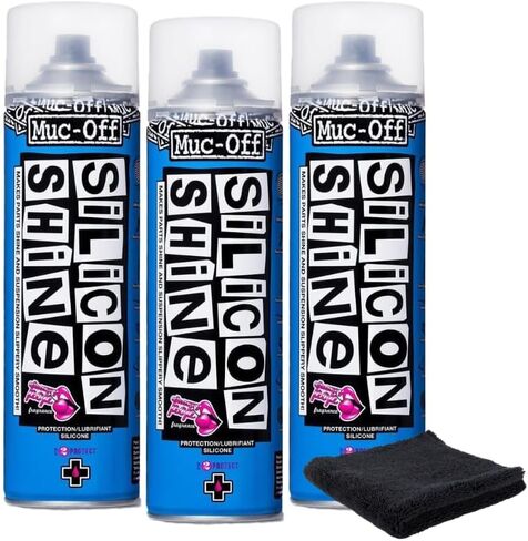 Muc Off Silicon Shine, 500 Milliliters - Highly Advanced, Friction-Reducing Bicycle Shine Spray for A Glossy Finish - Suitable for All Types of Bike in Kuwait