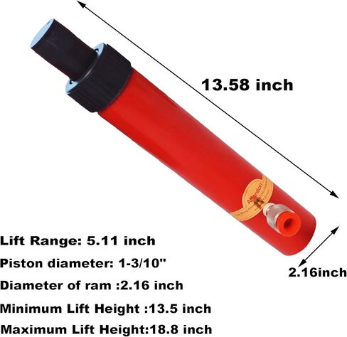 10 Ton Hydraulic Floor Jack Porta Power Ram Hand Jack Pump Car Auto Body Frame Repair Tool for Automotive Truck Farm Heavy Equipment Repair 22000lbs Red in Saudi Arabia