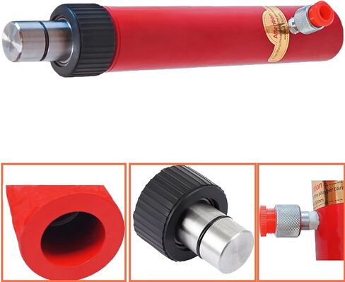 10 Ton Hydraulic Floor Jack Porta Power Ram Hand Jack Pump Car Auto Body Frame Repair Tool for Automotive Truck Farm Heavy Equipment Repair 22000lbs Red in Saudi Arabia