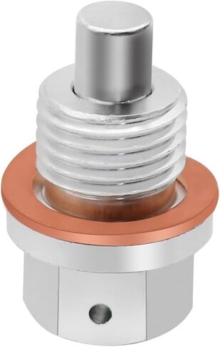 M14 x 1.5 Magnetic Aluminum Oil Drain Plug with Copper Gasket, Replacement for Ford Hyundai Kia Accord CRV Civic Pilot Fit Odyssey (Silver) in Saudi Arabia