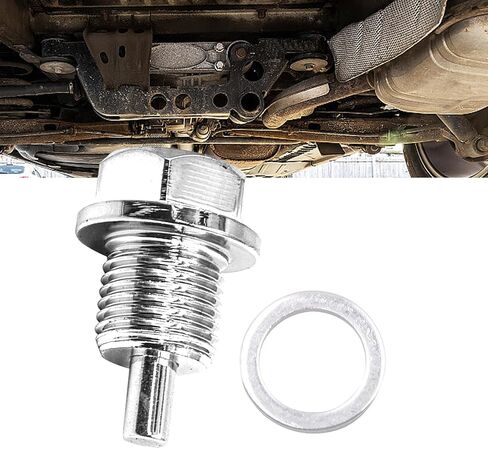 قطعة واحدة من قابس تصريف الزيت M14 x 1.5 للسيارة، برغي وعاء الزيت من سبيكة معدنية مع حشية إغلاق، استبدال برغي تصريف زيت المحرك لتجنب تسرب الزيت، عالمي لمعظم ملحقات إصلاح السيارات (أحمر) in Kuwait