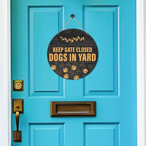 Do Not Ring Bell Sign, No Soliciting Round Hanging Sign Decor Dog Wall Decorations Wood Sign for Home, Yard, Front Door, Gift for Dog Lover Dog Mom Dad, Please Do Not Knock in Saudi Arabia