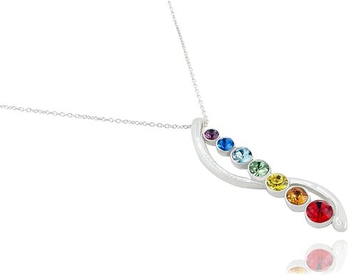 Chakra Healing Necklace Jewelry for Women with Crystal, 7 Chakra Alignment for Activated Healing Spiritual, Journey Necklace in Saudi Arabia