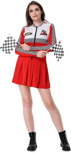 LMYOVE Race Car Driver Costume Women Halloween Sexy Racer Car Jumper for Talladega Nights Costume in Saudi Arabia