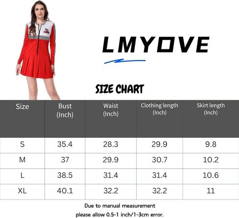 LMYOVE Race Car Driver Costume Women Halloween Sexy Racer Car Jumper for Talladega Nights Costume in Saudi Arabia