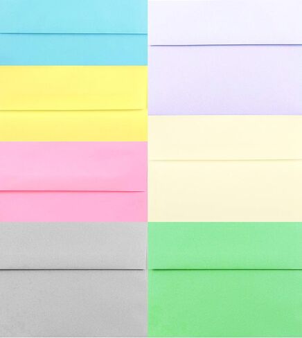 Pastel Color Selection 100 Boxed A6 Envelopes for 4 X 6 Cards Invitations Announcements from The Envelope Gallery in Kuwait