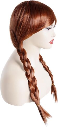 شعر مستعار بني مجدول للحفلات التنكرية للهالوين، شعر مستعار بني طويل مضفر للنساء، شعر مستعار مضفر مع الانفجارات للحفلات التنكرية in Kuwait