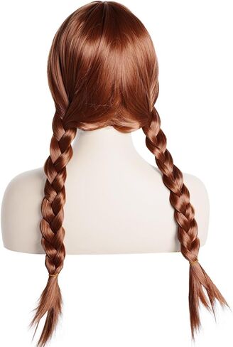 شعر مستعار بني مجدول للحفلات التنكرية للهالوين، شعر مستعار بني طويل مضفر للنساء، شعر مستعار مضفر مع الانفجارات للحفلات التنكرية in Kuwait