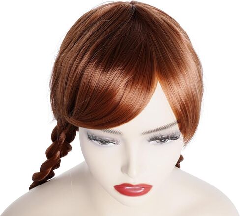 شعر مستعار بني مجدول للحفلات التنكرية للهالوين، شعر مستعار بني طويل مضفر للنساء، شعر مستعار مضفر مع الانفجارات للحفلات التنكرية in Kuwait