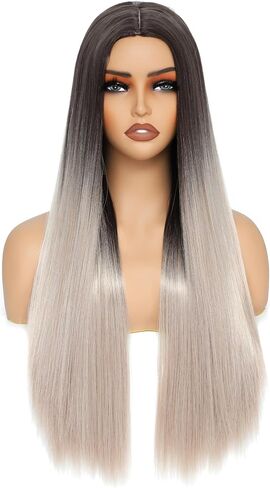 X-TRESS Long Straight Wig Golden Wig For Women Cosplay Halloween Wigs Synthetic Wig Include Wig Cap (MALIBU) in Saudi Arabia