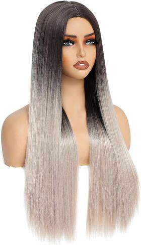 X-TRESS Long Straight Wig Golden Wig For Women Cosplay Halloween Wigs Synthetic Wig Include Wig Cap (MALIBU) in Saudi Arabia