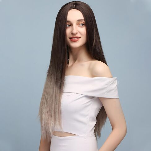 X-TRESS Long Straight Wig Golden Wig For Women Cosplay Halloween Wigs Synthetic Wig Include Wig Cap (MALIBU) in Saudi Arabia