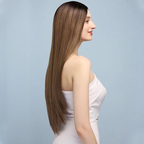 X-TRESS Long Straight Wig Golden Wig For Women Cosplay Halloween Wigs Synthetic Wig Include Wig Cap (MALIBU) in Saudi Arabia